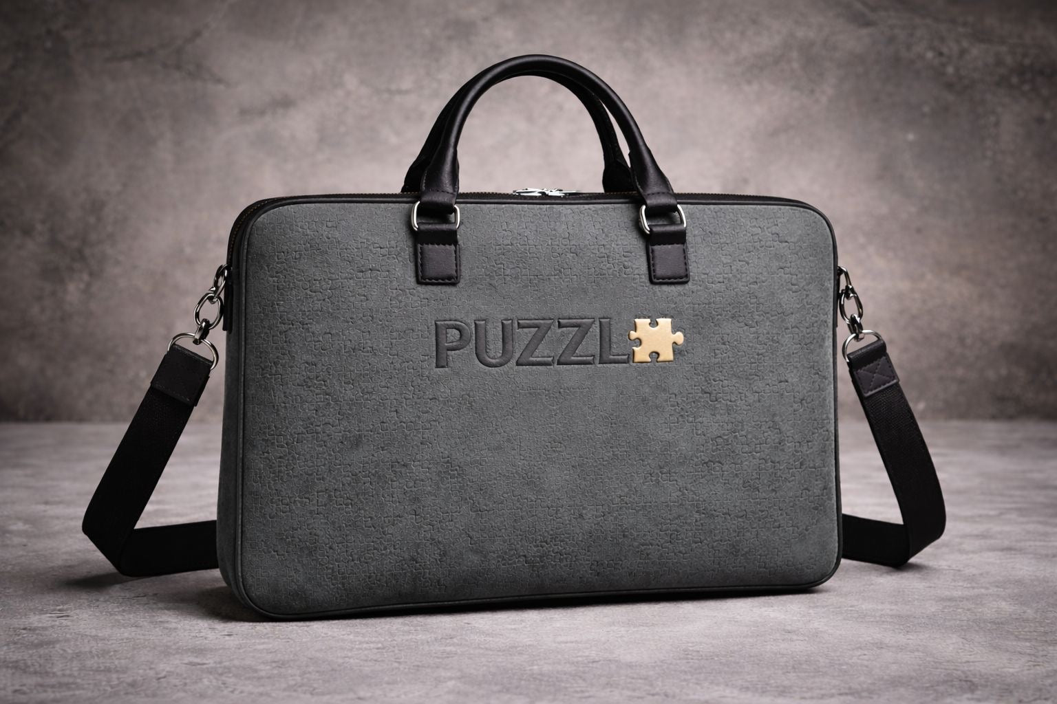 Gunmetal Gray Puzzle Senate Business Bag